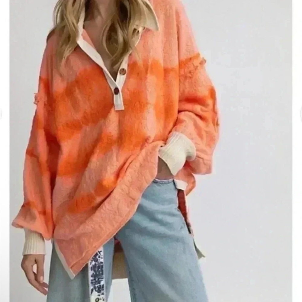 Free People Sunrise Polo Size Medium NWT